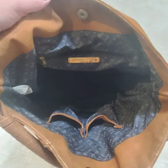 Olivia + Joy Slouchy Oversized Faux Leather Large Shoulder Bag with Tassels - Picture 8 of 13